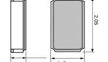 ± 20 ppm 32kHz kristaller så små som 2 x 1,2 mm